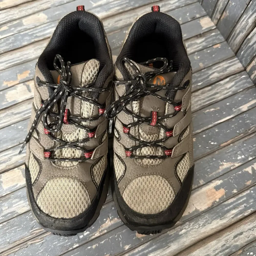 MERRELL Big Kid's Moab Speed 2 Low Waterproof Brown Hiking Boot Sz 3M